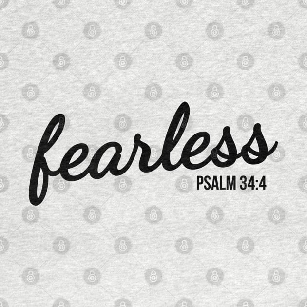 Fearless Psalm 34:4 by ChristianLifeApparel